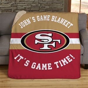 NFL Classic San Francisco 49ers Personalized 50x60 Sherpa Blanket - 45050-S