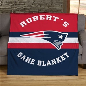 NFL Classic New England Patriots Personalized 50x60 Plush Fleece Blanket - 45053-F