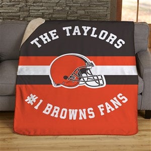 NFL Classic Cleveland Browns Personalized 50x60 Sherpa Blanket - 45054-S