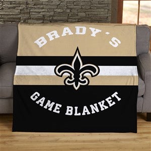 NFL Classic New Orleans Saints Personalized 50x60 Lightweight Fleece Blanket - 45055-LF