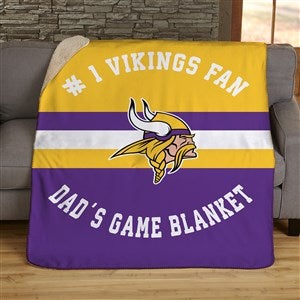NFL Classic Minnesota Vikings Personalized 60x80 Sherpa Blanket - 45056-SL