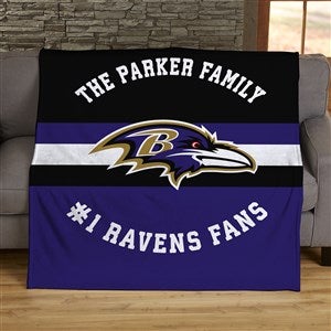 NFL Classic Baltimore Ravens Personalized 50x60 Lightweight Fleece Blanket - 45060-LF