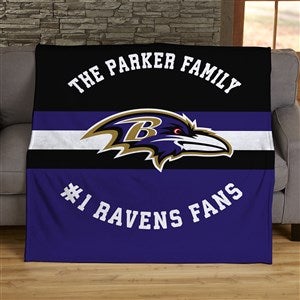 NFL Classic Baltimore Ravens Personalized 60x80 Sherpa Blanket - 45060-SL