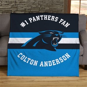 NFL Classic Carolina Panthers Personalized 50x60 Lightweight Fleece Blanket - 45061-LF