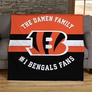 NFL Classic Cincinnati Bengals Personalized 50x60 Plush Fleece Blanket - 45062-F