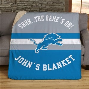 NFL Classic Detroit Lions Personalized 50x60 Sherpa Blanket - 45063-S