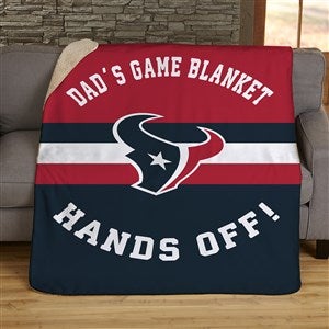 NFL Classic Houston Texans Personalized 50x60 Sherpa Blanket - 45064-S