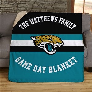 NFL Classic Jacksonville Jaguars Personalized 50x60 Sherpa Blanket - 45070-S