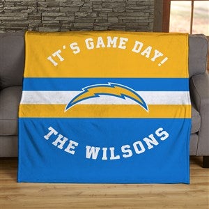 NFL Classic Los Angeles Chargers Personalized 50x60 Lightweight Fleece Blanket - 45071-LF