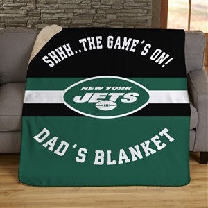 NFL Classic New York Jets Personalized 50x60 Sherpa Blanket - 45074-S