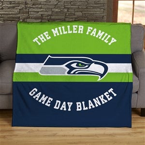 NFL Classic Seattle Seahawks Personalized 50x60 Lightweight Fleece Blanket - 45075-LF