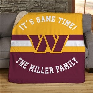 NFL Classic Washington Football Team Personalized 50x60 Sherpa Blanket - 45079-S