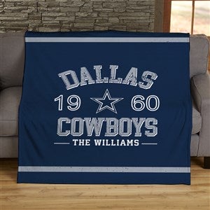 NFL Established Dallas Cowboys Personalized 50x60 Plush Fleece Blanket - 45158-F