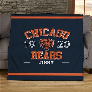 NFL Established Chicago Bears Personalized 50x60 Plush Fleece Blanket - 45167-F