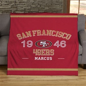NFL Established San Francisco 49ers Personalized 50x60 Sherpa Blanket - 45173-S