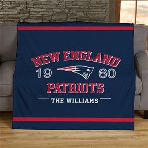 NFL Established New England Patriots Personalized 50x60 Plush Fleece Blanket - 45176-F