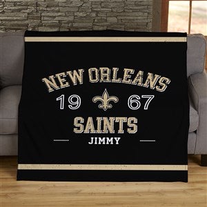NFL Established New Orleans Saints Personalized 60x80 Plush Fleece Blanket - 45181-FL