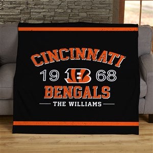 NFL Established Cincinnati Bengals Personalized 50x60 Sherpa Blanket - 45190-S