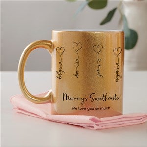 Connected By Love Personalized 11 oz. Gold Glitter Coffee Mug - 45207-G