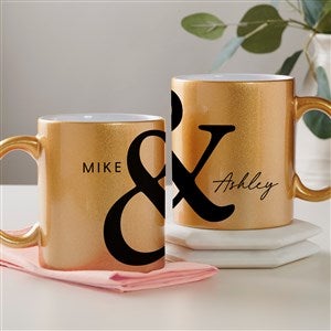 You & I Forever Personalized 11 oz. Gold Glitter Coffee Mug - 45209-G