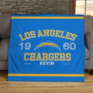 NFL Established Los Angeles Chargers Personalized 50x60 Plush Fleece Blanket - 45213-F