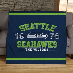 NFL Established Seattle Seahawks Personalized 60x80 Sherpa Blanket - 45219-SL