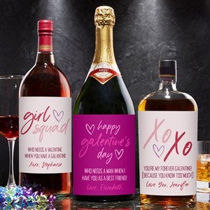 Galentines Day Personalized Valentines Day Liquor Bottle Label - 45227