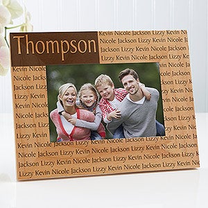 Family Name Personalized Wood Picture Frames - 4x6 - 4523-S