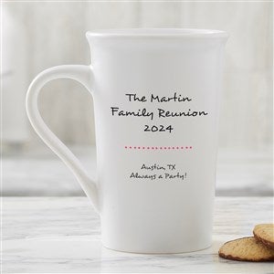 Family Reunion Personalized Latte Mug 16 oz.- White - 45243-U