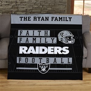 NFL Faith & Family Las Vegas Raiders Personalized 50x60 Plush Fleece Blanket - 45319-F