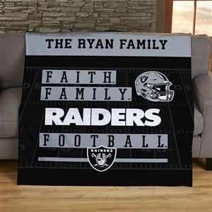 NFL Faith  Family Las Vegas Raiders Personalized 50x60 Plush Fleece Blanket - 45319-F