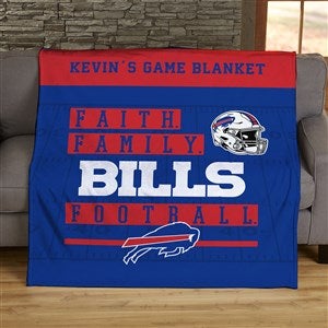 NFL Faith & Family Buffalo Bills Personalized 50x60 Plush Fleece Blanket - 45320-F