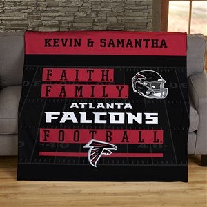 NFL Faith & Family Atlanta Falcons Personalized 50x60 Plush Fleece Blanket - 45350-F