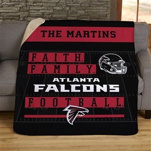 NFL Faith & Family Atlanta Falcons Personalized 50x60 Sherpa Blanket - 45350-S