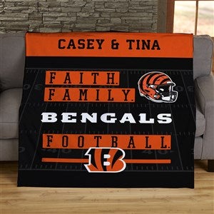 NFL Faith & Family Cincinnati Bengals 50x60 Lightweight Fleece Blanket - 45358-LF