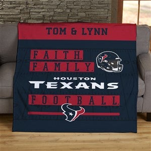 NFL Faith & Family Houston Texans Personalized 50x60 Plush Fleece Blanket - 45360-F