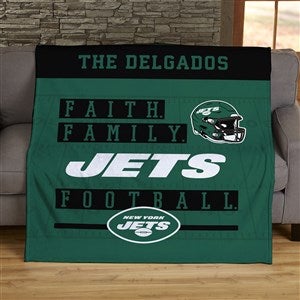 NFL Faith & Family New York Jets 50x60 Lightweight Fleece Blanket - 45366-LF