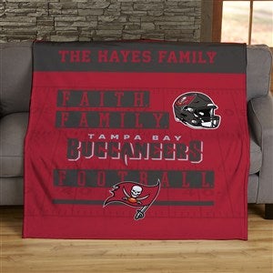 NFL Faith & Family Tampa Bay Buccaneers Personalized 50x60 Plush Fleece Blanket - 45368-F