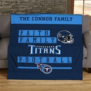 NFL Faith & Family Tennessee Titans Personalized 50x60 Sherpa Blanket - 45369-S
