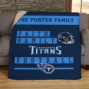 NFL Faith & Family Tennessee Titans Personalized 60x80 Sherpa Blanket - 45369-SL