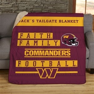 NFL Faith & Family Washington Football Team Personalized 50x60 Sherpa Blanket - 45370-S