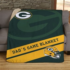 NFL Corner Logo Green Bay Packers Personalized 50x60 Sherpa Blanket - 45382-S