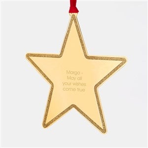 Engraved Gold Star Metal Ornament - 45393