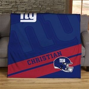 NFL Corner Logo New York Giants Personalized 50x60 Plush Fleece Blanket - 45432-F