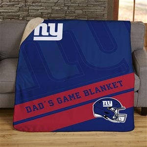 NFL Corner Logo New York Giants Personalized 60x80 Sherpa Blanket - 45432-SL