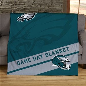 NFL Corner Logo Philadelphia Eagles Personalized 50x60 Plush Fleece Blanket - 45436-F