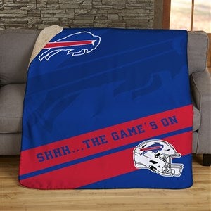 NFL Corner Logo Buffalo Bills Personalized 50x60 Sherpa Blanket - 45437-S
