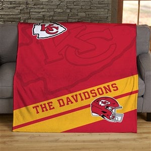 NFL Corner Logo Kansas City Chiefs Personalized 50x60 Plush Fleece Blanket - 45439-F