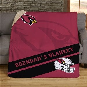 NFL Corner Logo Arizona Cardinals Personalized 50x60 Sherpa Blanket - 45448-S