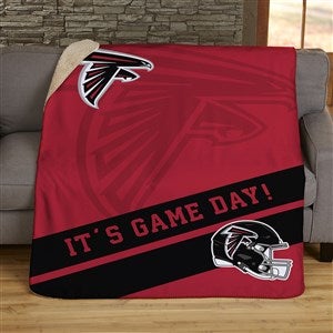 NFL Corner Logo Atlanta Falcons Personalized 50x60 Sherpa Blanket - 45450-S